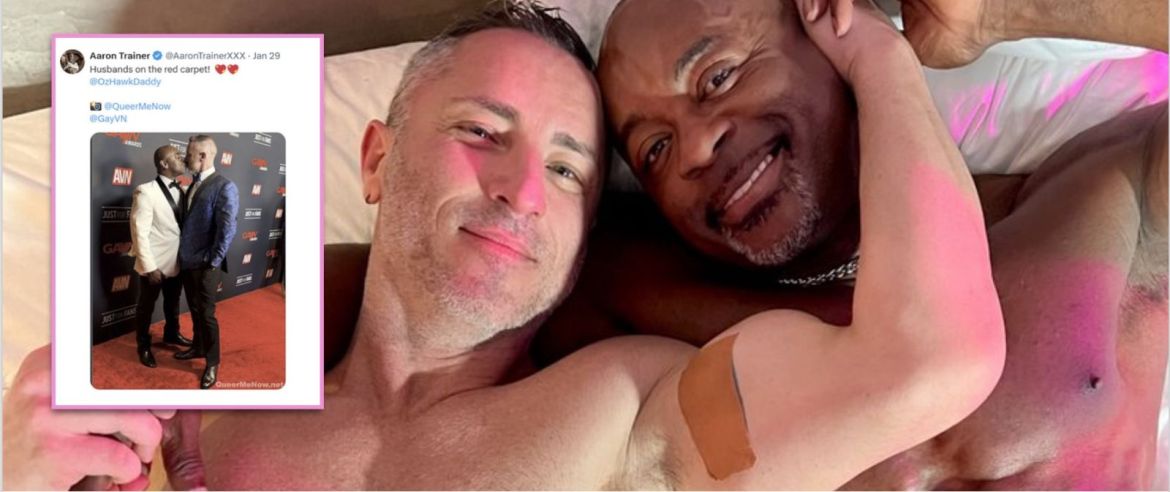 L’Américain Aaron Trainer a profité des "GayVN Awards 2026" pour partager au plus grand nombre sa relation amoureuse avec l’Australien Oz Daddy