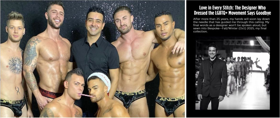 Designer ouvertement gay de sous-vêtements destinés à un public LGBTQ, Andrew Christian tire sa révérence avec des mots extrêmement touchants