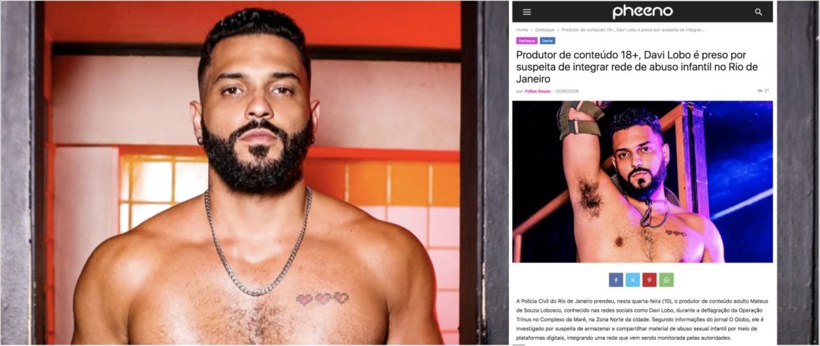 Star déchue : En prison, le Brésilien Davi Lobo est soupçonné de possession et de distribution de pédopornographie