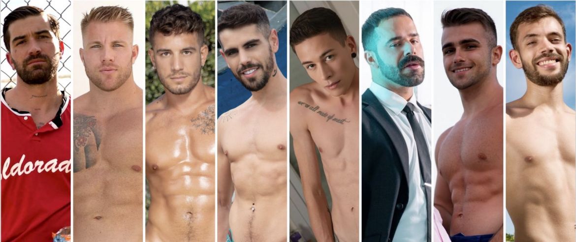 Les huit Français nommés aux "GayVN Awards 2024" : Chris Damned, FittFilou, Alex Ink, Valentin Amour, Craig Kennedy, Teddy Torres, Thony Grey et Tommy Dreams