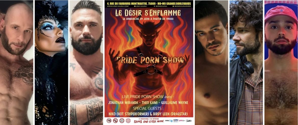 Dimanche 29 Juin à Paris : L’enfer ouvre ses cuisses à « IDM Sauna » lors de la « Pride Porn Show »