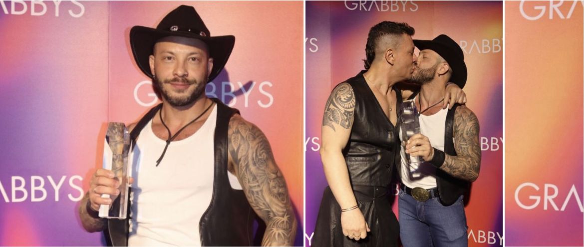 Sacré meilleur versatile aux "Grabbys Europe Awards", John Brachalli en profite pour nous présenter son mari Ruben Di Marco