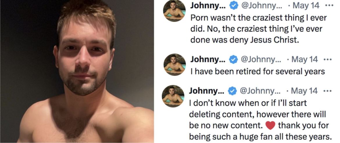 Johnny Rapid a pris sa retraite du porno pour s’engager sur une nouvelle voie : "Je dois tout au Christ."