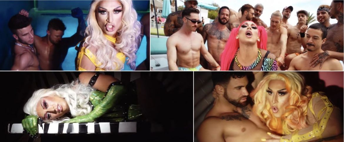 « Power Bottom » : Dans le clip de son single hymne aux passifs, la drag-queen espagnole Kelly Roller s'est entourée de plein de gogos et porn stars gays…