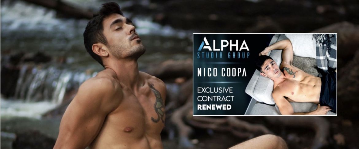 Le beau et sexy Nico Coopa renouvelle son contrat d’exclusivité avec Alpha Studio Group