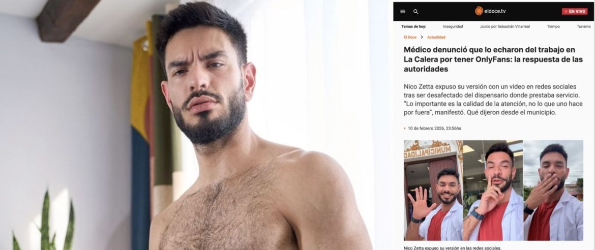 Discrimination pornophobe : L’Argentin Nico Zetta licencié d’un hôpital où il était médecin pour le seul motif qu’il a un compte OF !!!