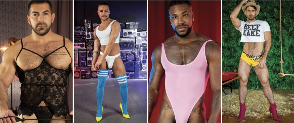 Bogoss et super mâles en lingerie fine et talons aiguilles dans « Sweet Meat » le nouveau NakedSword