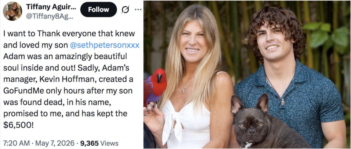 La mère du regretté Seth Peterson sur deux fronts : Tiffany Aguirre accuse les initiateurs de la cagnotte pour les obsèques de son fils de garder pour eux seuls les 6 500 dollars récoltés…
