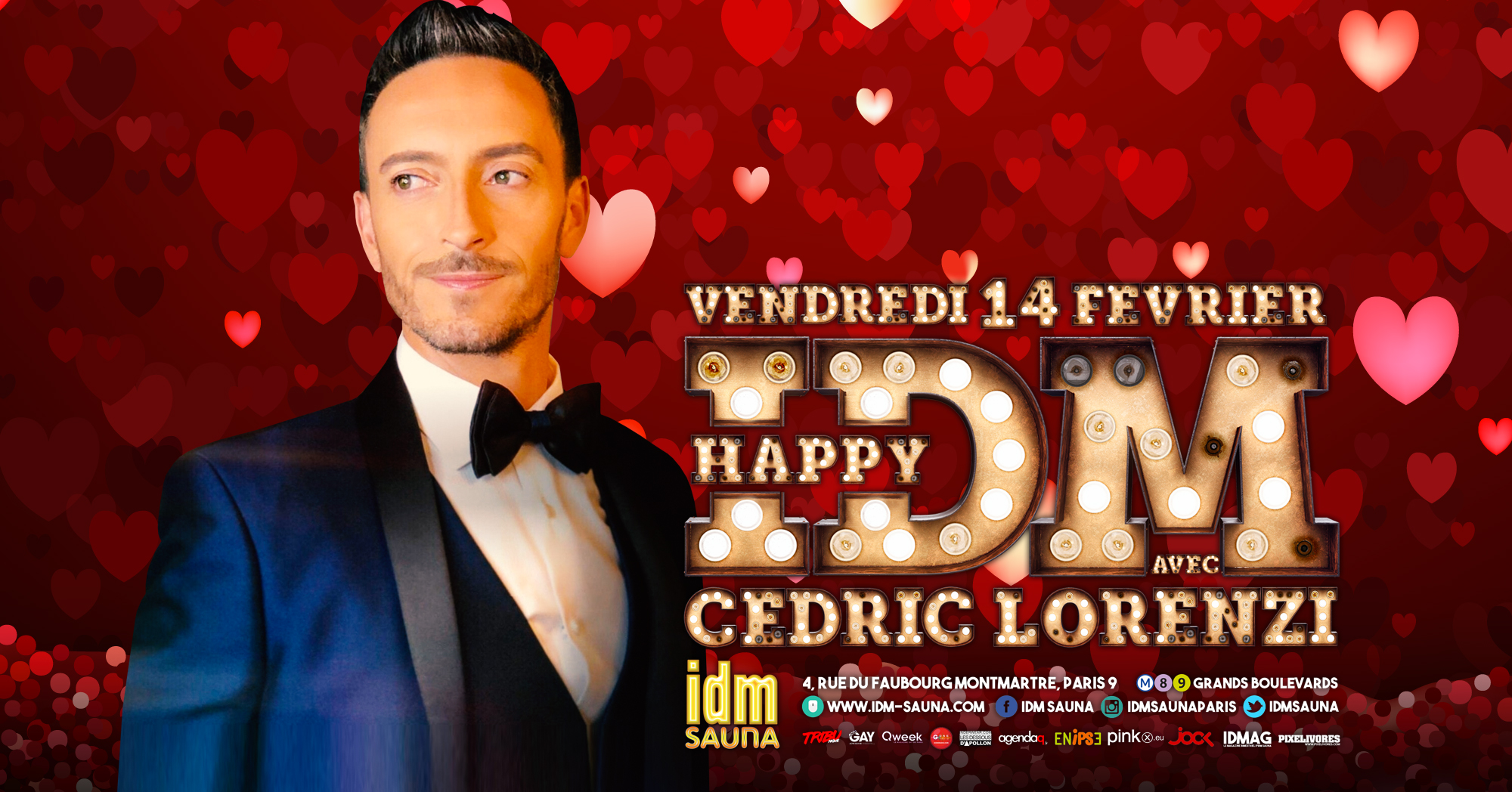 "Happy Cédric Lorenzi" Vendredi 14 février au sauna IDM