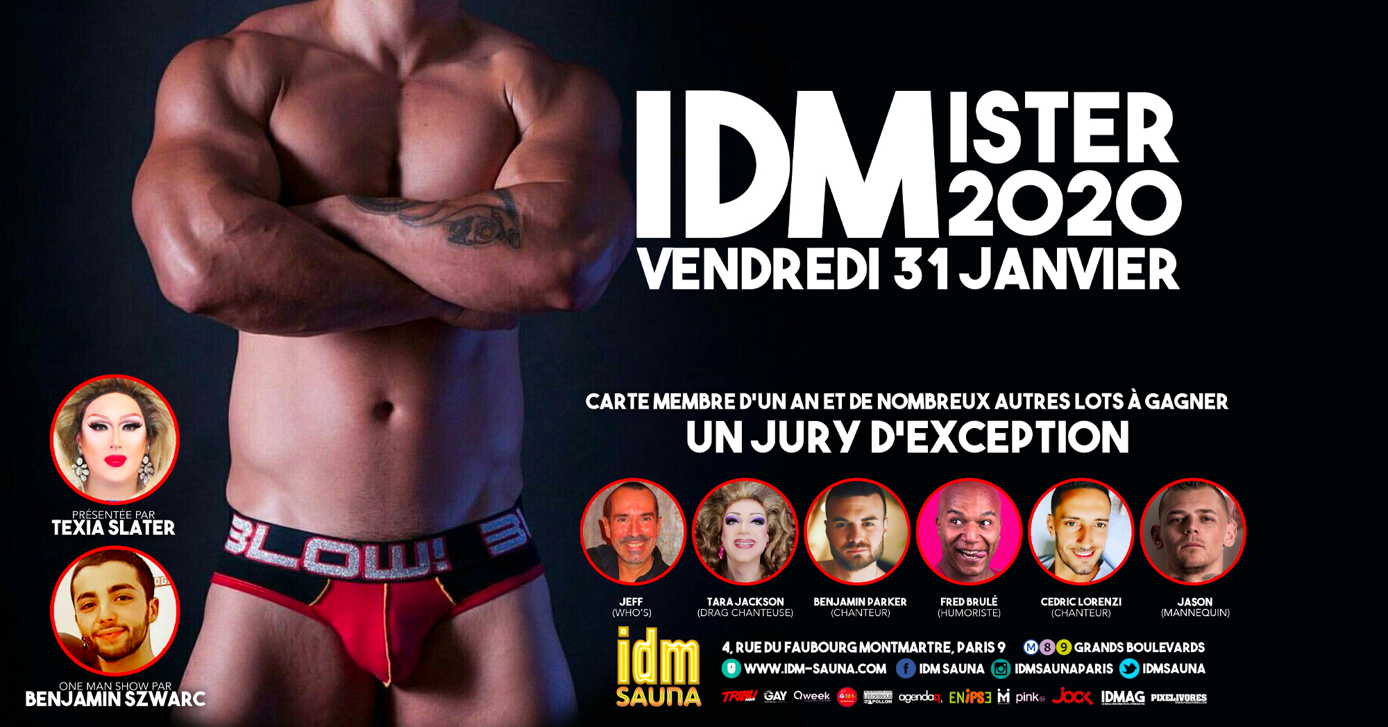 "IDMister" Vendredi 31 janvier au sauna IDM