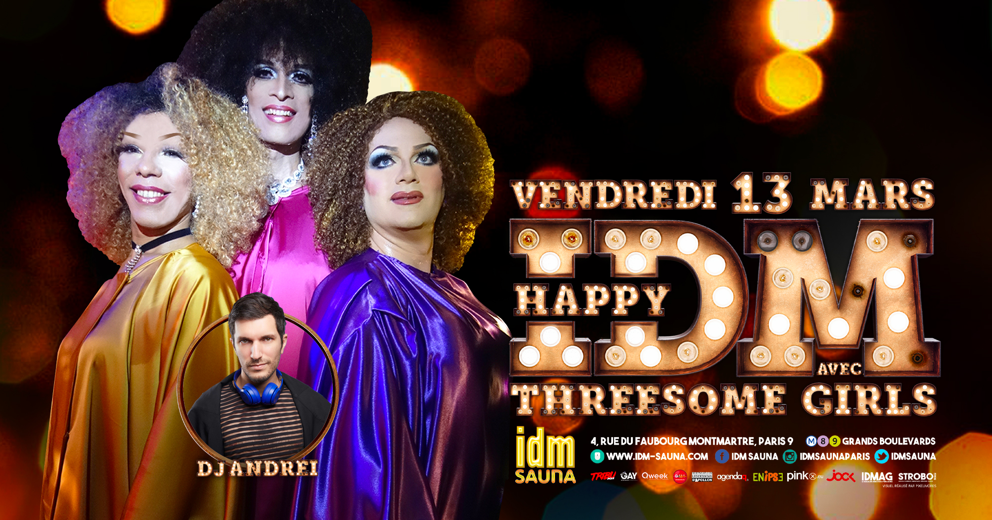 "Happy Threesome Girls" le 13 mars au sauna IDM